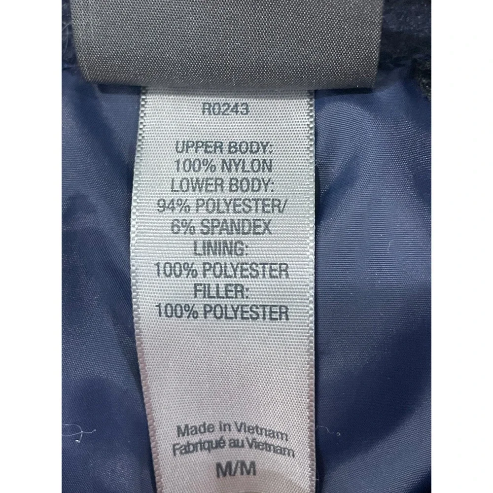 Champion Men's Medium Hybrid Puffer Jacket Full Zip‎ Lightweight Blue Navy